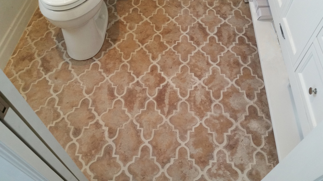 Stone Bathroom Floor Accent Tile Company