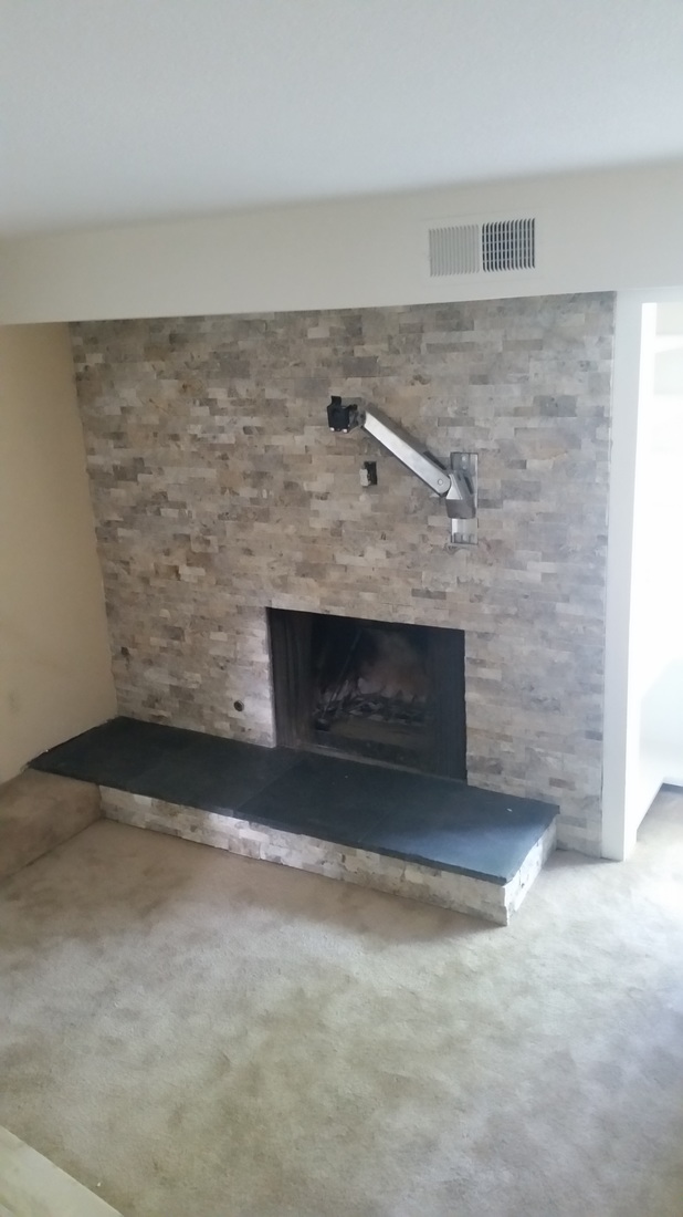 Stacked Stone Fireplace Accent Tile Company